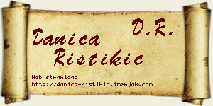Danica Ristikić vizit kartica